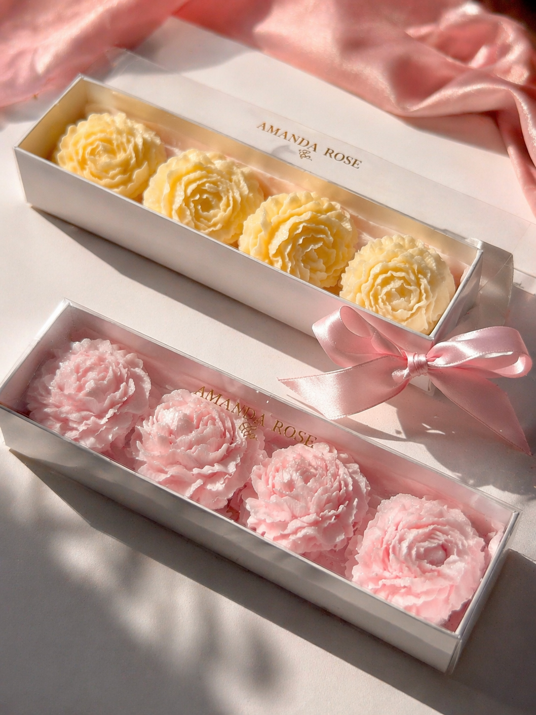 Signature Bloom Box set of 9 hand-poured wax roses, Amanda Rose Co. Scottsdale