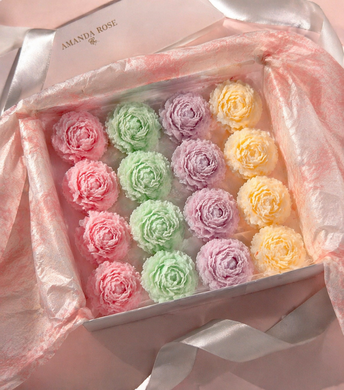 Signature Bloom Box set of 12 luxury wax rose gift set by Amanda Rose Co.