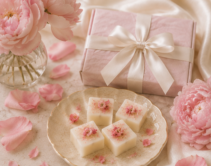Velvet Petals Luxury Artisan Wax Tarts by Amanda Rose Co. — handcrafted scented wax melts with soft floral fragrance
