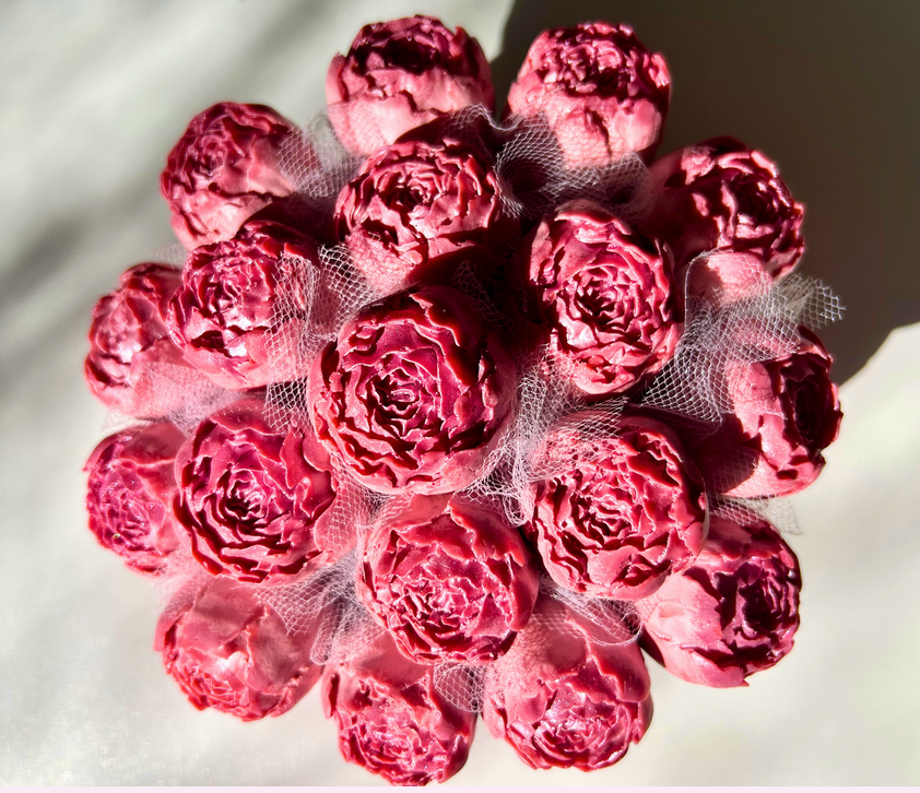 Beloved Bloom wax floral arrangement detail, handcrafted in Scottsdale AZ
